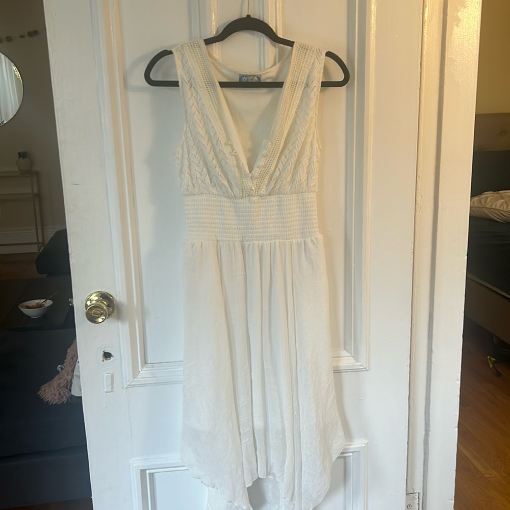 White flowy summer dress